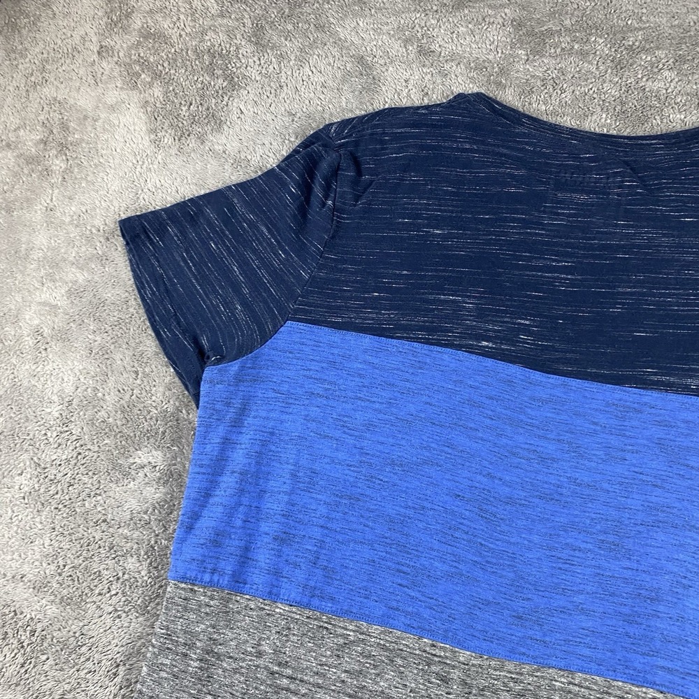 Urban Pipeline T-Shirt Short Sleeve Mens Medium Gray Blue Colorblock - Picture 13 of 15
